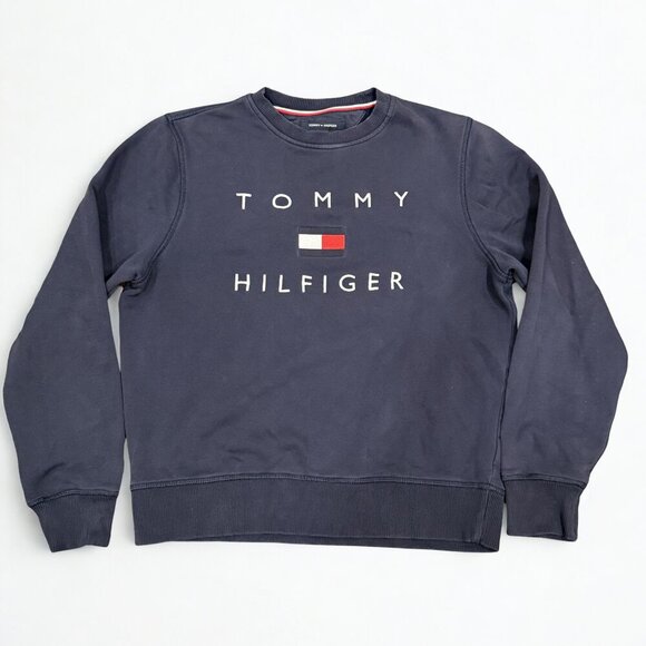 Tommy Hilfiger Tops - Tommy Hilfiger Blue Pullover Crew Sweatshirt - Women’s Size Small